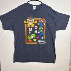 Super Mario‎ Bros T-Shirt XL Nintendo Bowser Luigi Yoshi Toad